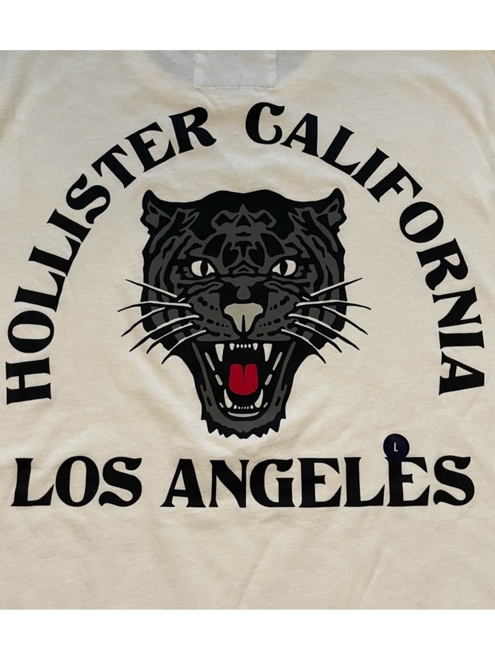 Hollister California Los Angeles Bold Black Panther Graphic Cotton T-Shirt NWT L - Picture 6 of 14